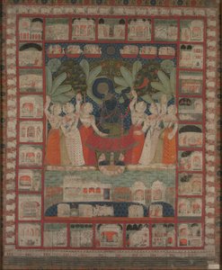 Pichwai من Shri Nathji بواسطة فنان غير معروف