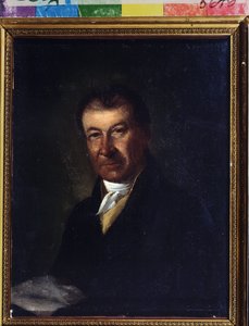 صورة للمؤلف ديمتري بورتنيانسكي (1751-1825) (صورة الملحن ديمتري بورتنينسكي). لوحة مجهولة. زيت على قماش ، 26.3 × 20.7 سم ، أواخر القرن الثامن عشر. الكلاسيكية. الدولة المركزية متحف مسرح بخروشين ، موسكو. بواسطة فنان غير معروف