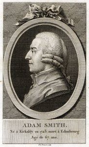 صورة لآدم سميث (1723 - 1790) ، فيلسوف واقتصادي اسكتلندي. بواسطة فنان غير معروف