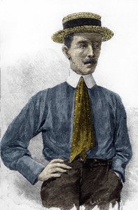 صورة لألبرتو سانتوس دومونت (1873-1932) ، فنان طيران برازيلي. بواسطة فنان غير معروف