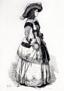 صورة آن ماري لويز دورلينز ، دوقة (مدام) مونتبينسييه دي لا غراند مادموزيل (1627-1693) نقش من القرن الثامن عشر بواسطة فنان غير معروف