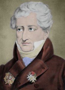 صورة للبارون جورج كوفييه (1769-1832) ، عالم الطبيعة الفرنسي. بواسطة فنان غير معروف