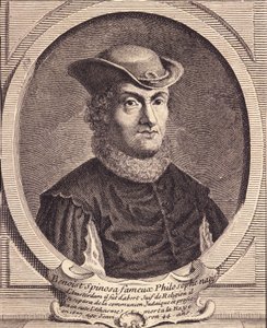 صورة لباروخ سبينوزا (1632-1677) ، الفيلسوف الهولندي ، المعروف أيضًا باسم بينتو دي إسبينوزا أو بينيديكتوس دي سبينوزا أو بينوا دي سبينوزا. نقش القرن الثامن عشر. بواسطة فنان غير معروف