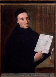 صورة لكارلو زكاري (1704-1792) ملحن وعازف كمان إيطالي مجهول. القرن ال 18. بولونيا ، متحف سيفيك بواسطة فنان غير معروف