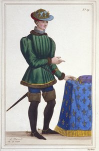صورة لتشارلز السابع (1403 - 1461) ، نقش ملك فرنسا عام 1830 بواسطة فنان غير معروف