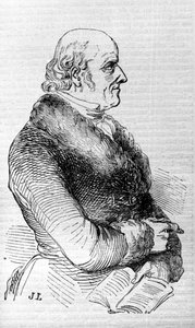 صورة لكريستيان هانيمان (1755 - 1843) ، مؤسس الطب المثلي. نقش القرن التاسع عشر. بواسطة فنان غير معروف