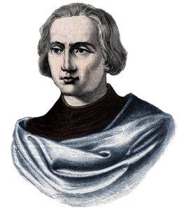 صورة كريستوفر كولومبوس (كريستوفر كولومبوس ، كريستوفورو كولومبو ، كريستوبال كولون) (1451-1506) نقش القرن التاسع عشر بواسطة فنان غير معروف