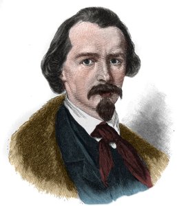صورة لإيمانويل فون جيبل (1815-1884) شاعر وكاتب مسرحي ألماني. بواسطة فنان غير معروف
