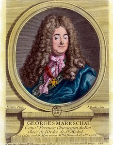 صورة لجورج ماريشال (1658 - 1736) ، أول جراح للملك من 1703 إلى 1719. نقش من القرن الثامن عشر. مجموعة خاصة. بواسطة فنان غير معروف
