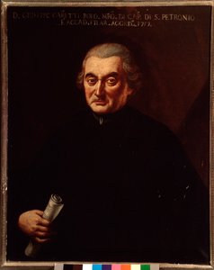 صورة جوزيبي ماريا كاريتي (1690-1774) الملحن الإيطالي لوحة مجهولة. القرن ال 18. بولونيا ، متحف المتحف المدني بواسطة فنان غير معروف