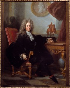صورة لجول هاردوين مانسارت (1646-1708) المهندس والمشرف على مباني لوحة الملك لويس الرابع عشر المجهولة. 1700 باريس ، الفنون الزخرفية بواسطة فنان غير معروف