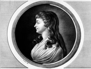 Portrait of Marie-Jeanne Phelippon, wife of Roland de La Platiere dit “” Madame Roland” (1754-1793). Engraving in “” Complete collection of historical paintings of the French revolution, in three volumes.””” 1804. بواسطة فنان غير معروف