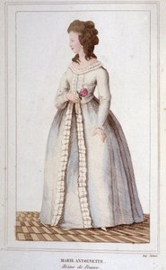 صورة لماري أنطوانيت (1755-1793) محفورة 1830 بواسطة فنان غير معروف