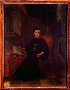 صورة لمارتن جيربرت فون هورنو (1720-1793) عالم لاهوت ألماني ، مؤرخ وكاتب عن الموسيقى رسم مجهول. القرن ال 18. بولونيا ، سيفيكو ميوزيو ببليوغرافيكو ميوزيكال. بواسطة فنان غير معروف