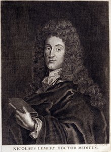صورة لنيكولا ليميري (1645 - 1715) ، الصيدلي والكيميائي الفرنسي. بواسطة فنان غير معروف