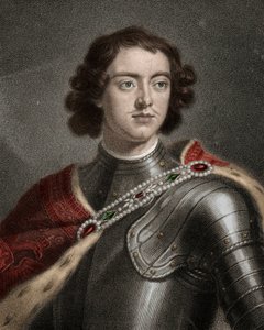 صورة لبطرس الأول (1672-1725) قيصر روسيا - بطرس الأكبر أو بطرس الأول 1672-1725 - النقش - القرن التاسع عشر بواسطة فنان غير معروف