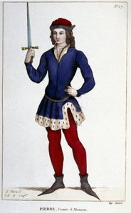 صورة بيير ، كونت ألنسون (1251 - 1284) ، نقش عام 1830. بواسطة فنان غير معروف