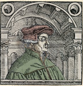 صورة أولريش زوينجلي (1484-1531) ، مصلح ديني سويسري. بواسطة فنان غير معروف