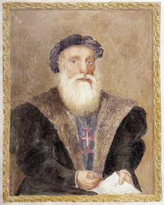 Portrait of Vasco de Gama - in “” The Life of Prince Henri of Portugal surnamed the Navigator”” by Richard Henri Major بواسطة فنان غير معروف