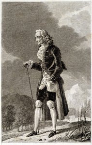 صورة لفولتير (1694 - 1778) ، كاتب وفيلسوف فرنسي ، عجوز. بواسطة فنان غير معروف