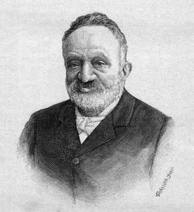 صورة ويلفريد دي فونفييل 1824-1914 الصحفي والطيران الفرنسي - نقش 1893 بواسطة فنان غير معروف