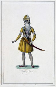 Portrait of an Indian Prince in traditional habit - in “Les peuples de la terre”” by Abbe Paul Jonhanneaud, Librairie des Bons livres بواسطة فنان غير معروف