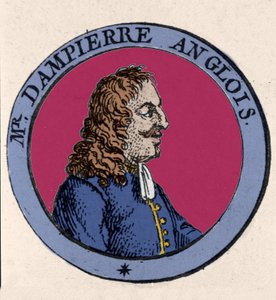 صورة لبوكانير البريطاني والملاح والعالم ويليام دامبير (1652-1715). نقش القرن التاسع عشر بواسطة فنان غير معروف