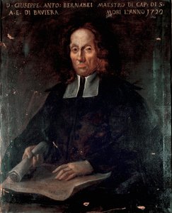 صورة للمؤلف الموسيقي جوزيبي أنطونيو برنابي (1649-1732) لوحة مجهولة. بولونيا ، القرن الثامن عشر ، المتحف الببليوغرافي الموسيقي المدني - صورة للمؤلف الموسيقي جوزيبي أنطونيو برنابي (1649-1732). لوحة مجهولة من القرن الثامن عشر. المتحف المدني مريلة بواسطة فنان غير معروف