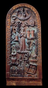 Praise of the Virgin Carved wood panel. 16th century Chartres, Musee des Beaux Arts بواسطة فنان غير معروف