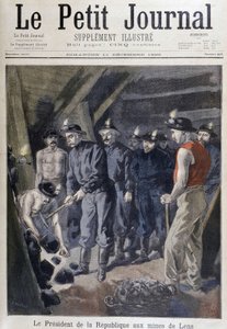 President of the Republic Jean Casimir-Perrier (Casimir Perrier, Casimir Perrier, Casimir Perrier) surrounded by miners at the mines of Lens, “” Le petit journal””” December 11 بواسطة فنان غير معروف