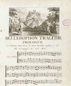 Prologue of “” Bellerophon “” Lyrique tragedie in five acts with a prologue by Jean Baptiste Lully (Giovanni Battista Lulli) (Jean-Baptiste) (1632-1687). 1714. بواسطة فنان غير معروف