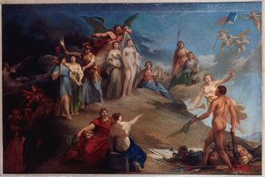 قصة رمزية ثورية، حوالي عام 1790 (زيتية) بواسطة فنان غير معروف