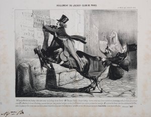 لوائح Jockey Club de Paris: يجب أن يكون لكل عضو في نادي Jockey Club فارس وحصان ... بواسطة فنان غير معروف