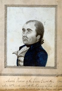 صورة مرسومة لمارش، قائد سفينة "الملكة شارلوت"، حوالي عام 1794 (غسيل، أزرق، رمادي) بواسطة فنان غير معروف