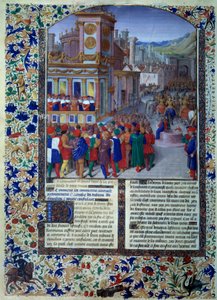 يعد الرومان مقعد Veies في 396 قبل الميلاد مصغرة من "" Histoire romaine "(Ad urbe condita) بواسطة Tite Live (59 قبل الميلاد - 17 م) (تيتوس ليفيوس) ، ترجمة بيير بيسوير 1450-1500 باريس ، بي إن بواسطة فنان غير معروف