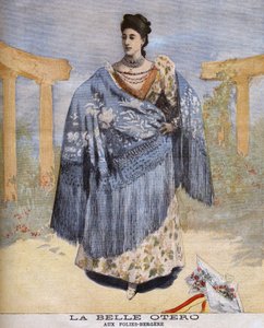 Otero الجميل في Folies-Bergères في عام 1894 بواسطة فنان غير معروف