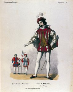 شخصية دوق مانتوفا في أوبرا "" Rigoletto "للملحن جوزيبي فيردي (1813-1901) بواسطة فنان غير معروف
