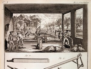 ثقافة القنب - في "Encyclopedie" بقلم دينيس ديدرو وجان لو روند دالمبيرت بواسطة فنان غير معروف