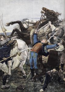 وفاة جوزيف بارا (1779-1793) ، عازف الدرامز في القوات الجمهورية وربما قتله اللصوص. نقش من عام 1894 بواسطة فنان غير معروف