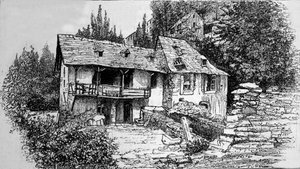 منزل برناديت سوبيروس (1844-1879) في لورد. بواسطة فنان غير معروف