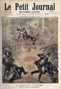 القاتل كليمان ديكو ضحية محاولته الهجوم على إميل فويليمين (1822-؟) ، مدير مناجم أنيش ، احتفالاً بعيد ميلاده الخمسين على رأس إنتاج الفحم في 4 أغسطس. بواسطة فنان غير معروف