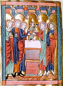 العرض التقديمي في المعبد المصغر مأخوذ من "" Liber Psalmorum Cum Calendario "" أو "Psaltier à l