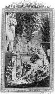 Lucretius (Lucrecia) الفيلسوف والشاعر الروماني "في الطبيعة" ، بورتريه من القرن الثامن عشر. بواسطة فنان غير معروف