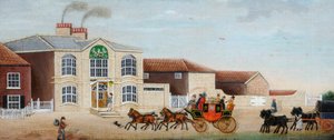 عربة مسرح ترافالغار، حوالي عام 1860 (زيت على قماش) بواسطة فنان غير معروف