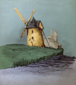 طواحين الهواء. (رسم بواسطة فنان غير معروف