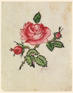 دليل تجريبي من Woodblock على المنسوجات المطبوعة بواسطة فنان غير معروف