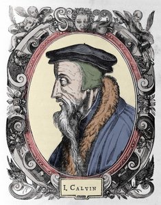 صورة جان كالفين (1509-1564) ، مصلح وكاتب ديني فرنسي. بواسطة فنان غير معروف