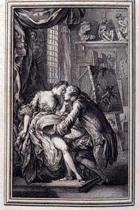الجدول - في "" الحكايات والقصص القصيرة في الشعر "" لجان لافونتين. 1762. بواسطة فنان غير معروف