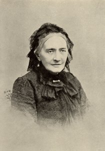 كلارا شومان (وُلدت كلارا فيك - 1819-1896) عازفة بيانو ألمانية في سن الشيخوخة (مطبوعة) بواسطة مصور غير معروف