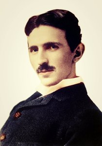 صورة لنيكولا تيسلا (1856-1943) (نيكولاي) - مهندس ، فيزيائي ومخترع صربي المولد في كرواتيا بواسطة مصور غير معروف